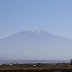 Sleepy villages at the foot of Mount Kilimanjaro. The mountain’s base measures up to 40 km across and covers an area of about 388,500 hectares.