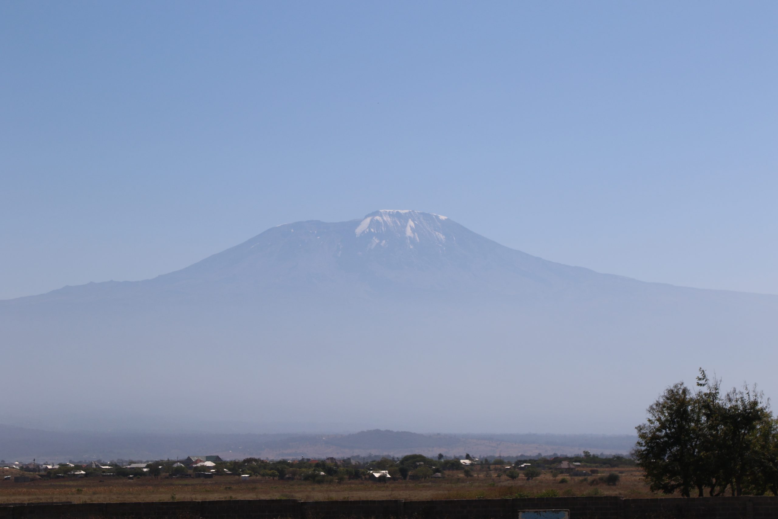 Sleepy villages at the foot of Mount Kilimanjaro. The mountain’s base measures up to 40 km across and covers an area of about 388,500 hectares.